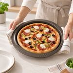 Forma de Pizza Retangular Perfurada 32cm em Aço Carbono