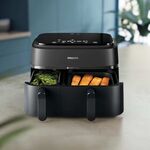 Fritadeira a Ar Philips Dual Basket Série 3000 - 9L 2750W com Duas Gavetas