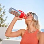 Garrafa de Água Tefal beYou em Aço Inoxidável 0,7L Laranja
