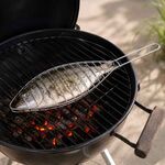 Grelha de Peixe BBQ em Aço Inoxidável 420x95mm