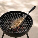 Grelha para Peixe BBQ 58cm com Cabo PP para Churrasco