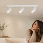 Holofote Triplo de Superfície GU10 Braytron Branco