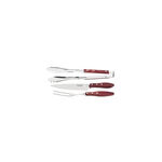 Jogo para Churrasco Tramontina Vermelho 3 Peças em Aço