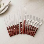 Kit para Churrasco Tramontina Vermelho 14 Peças em Inox
