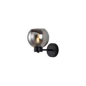 Luminária de Parede Decorativa Preta em Vidro E27