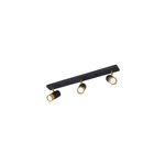 Luminária de Teto CLS Decorativa 3xGU10 Dourado e Preto