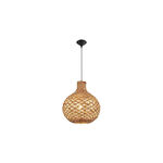 Luminária Pendente Decorativa Rattan E27 Preta