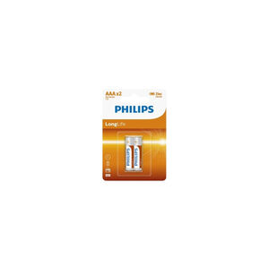 Pilhas Philips AAA Zinco 1.5V 2 Unidades