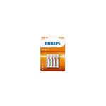 Pilhas Philips LongLife AAA R03 1.5V 4 Unidades
