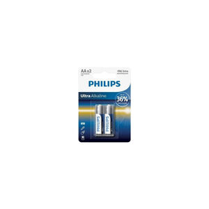 Pilhas Philips Ultra Alcalinas AA LR6 1.5V 2 Unidades