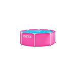 Piscina INTEX Metal Frame Rosa 244x76cm