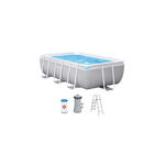 Piscina INTEX Prism Frame Retangular 300x175x80cm com Bomba
