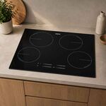 Placa de Indução Zanussi Vidro Vitrocerâmico Preto 80cm
