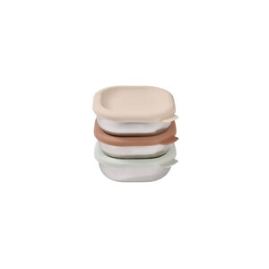 Potes em Aço Inoxidável com Tampas de Silicone Béaba