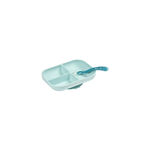 Prato com Ventosa e Colher de Silicone Beaba