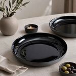 Prato de Jantar Luminarc Vicky Lava Preto 25cm 6 Peças