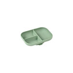Prato de Silicone com Divisórias e Ventosa Béaba Verde