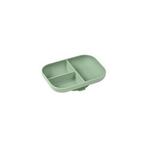 Prato de Silicone com Divisórias e Ventosa Béaba Verde