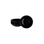 Prato de Sopa Luminarc Zelie Preto 20cm Jogo com 6 Peças