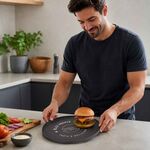 Prato Raso Tramontina Black Burger 20cm em Polipropileno
