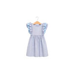 PUKATUKA Vestido Azul Infantil 100% Algodão