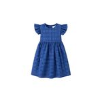 PUKATUKA Vestido Infantil Azul 100% Algodão