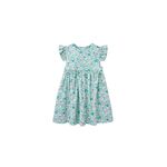 PUKATUKA Vestido Infantil Verde 100% Algodão