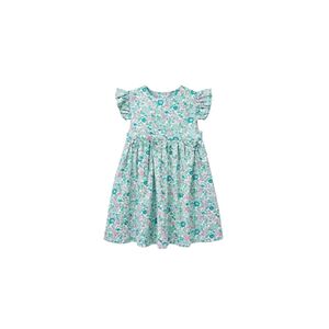 PUKATUKA Vestido Infantil Verde 100% Algodão