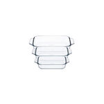 Pyrex Conjunto de Travessas Retangulares de Vidro 3 Peças