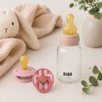 Set de Presente BIBS com Chupetas e Biberão 150ml Rosa