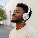 Sony Branco Auscultadores com Fio e Drivers de 30mm