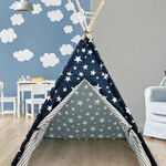 Tenda Tipi Infantil Azul com Estrelas 103x103x160cm
