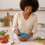 Tigela de Vidro Pyrex 1L Azul com Tampa