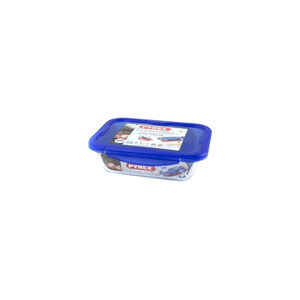 Tigela de Vidro Pyrex 25x19cm com Tampa Azul