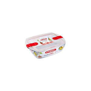 Tigela de Vidro Pyrex Retangular 20x15 cm com Tampa