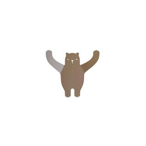 TRESXICS Bear Castanho– Cabide de Parede Infantil em Forma de Urso