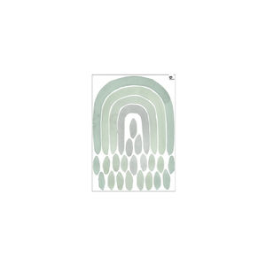 TRESXICS Green – Adesivo Decorativo Arco-Íris em Aquarela