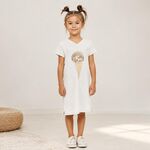 Vestido orgânico com manga curta The Qt